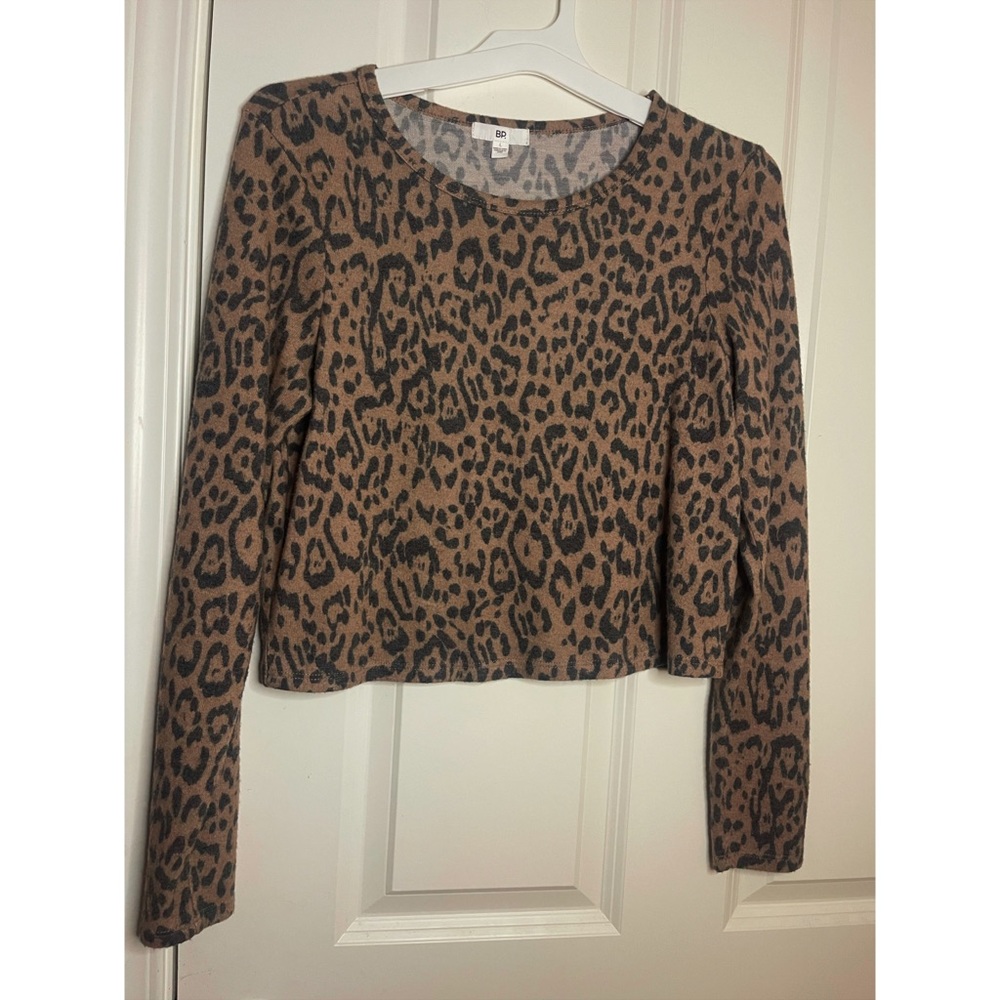 BP cheetah long sleeve cotton shirt